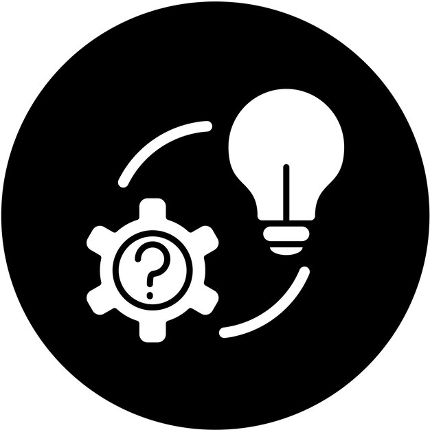 Estilo del icono de la solución de negocio de diseño vectorial