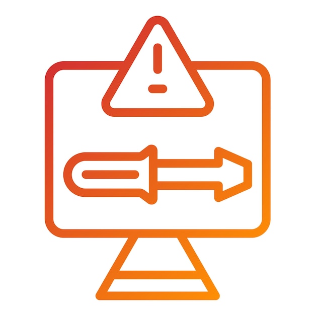 Estilo de icono para solucionar problemas de diseño vectorial