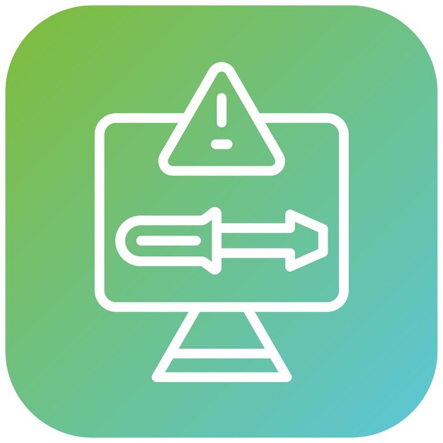 Estilo de icono para solucionar problemas de diseño vectorial