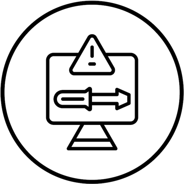Estilo de icono para solucionar problemas de diseño vectorial