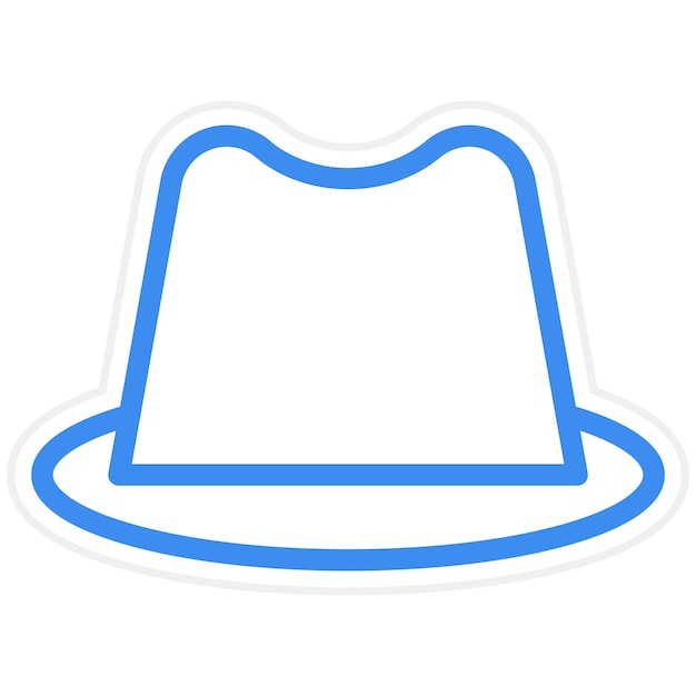 Estilo del icono del sombrero de diseño vectorial