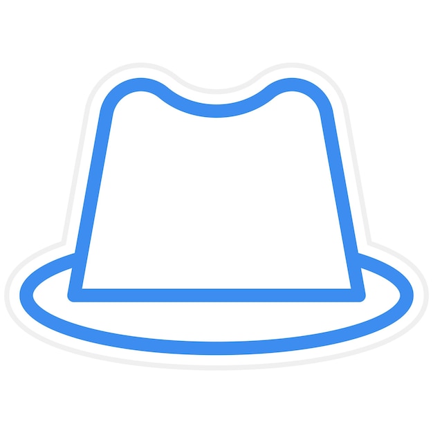 Vector estilo del icono del sombrero de diseño vectorial