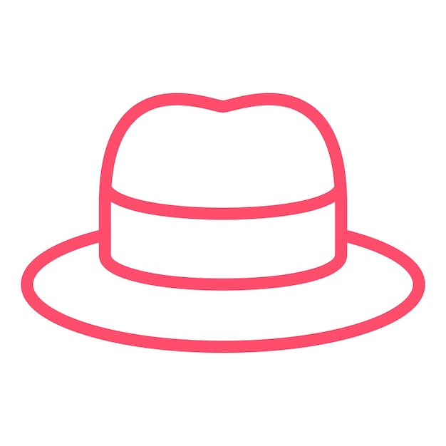 Estilo del icono del sombrero de diseño vectorial