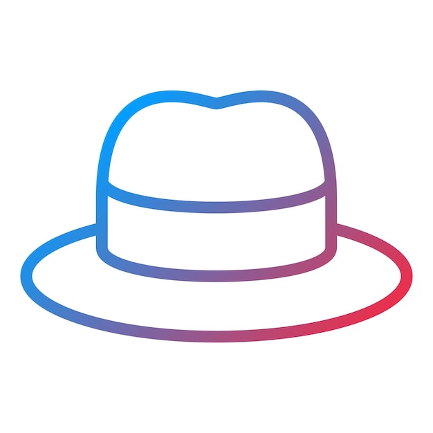 Estilo del icono del sombrero de diseño vectorial