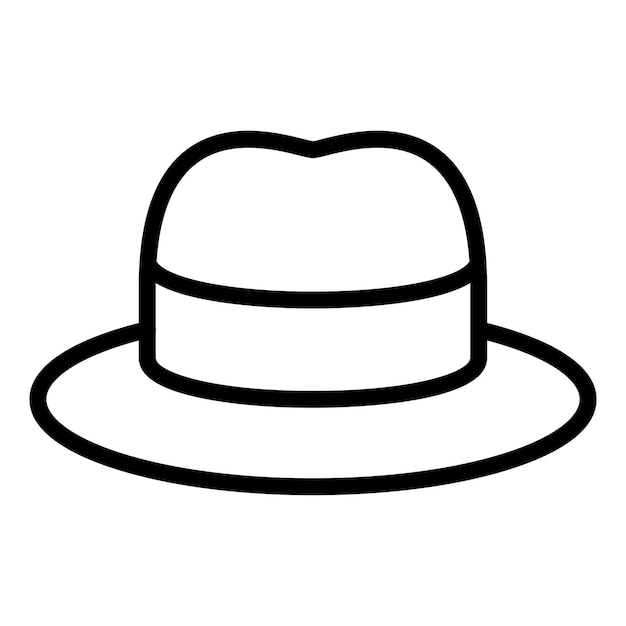 Estilo del icono del sombrero de diseño vectorial