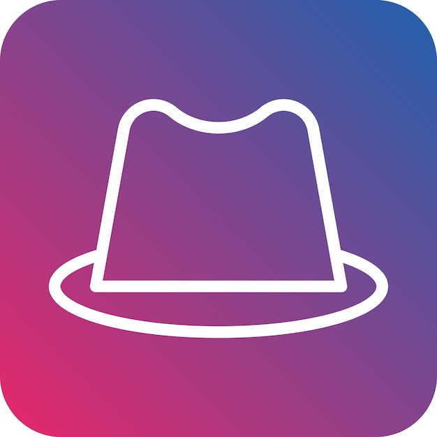 Estilo del icono del sombrero de diseño vectorial