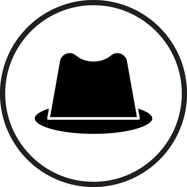 Estilo del icono del sombrero de diseño vectorial
