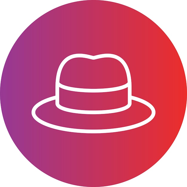 Estilo del icono del sombrero de diseño vectorial