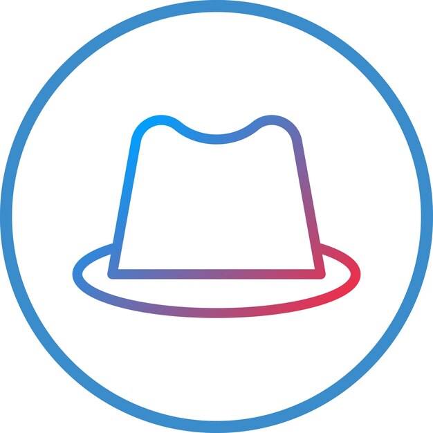 Estilo del icono del sombrero de diseño vectorial