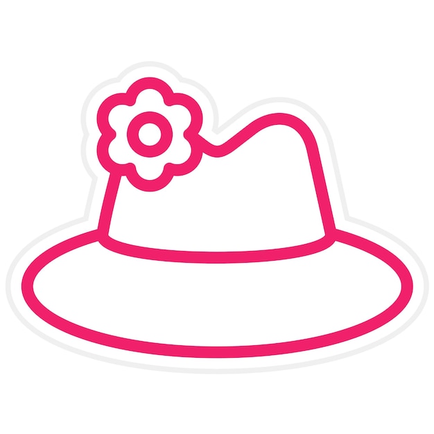Estilo del icono del sombrero de diseño vectorial