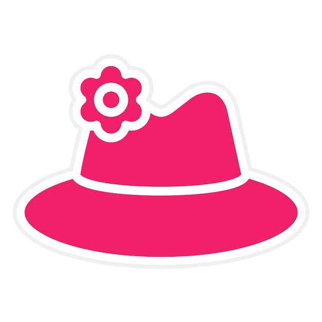 Estilo del icono del sombrero de diseño vectorial