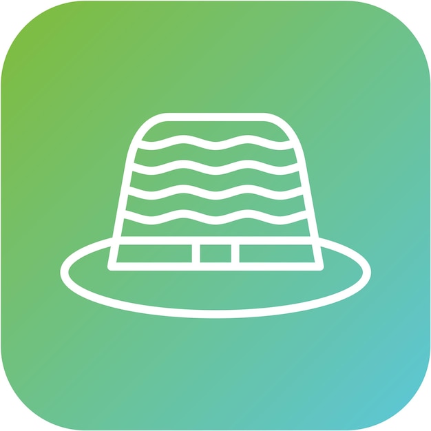 Estilo del icono del sombrero de diseño vectorial