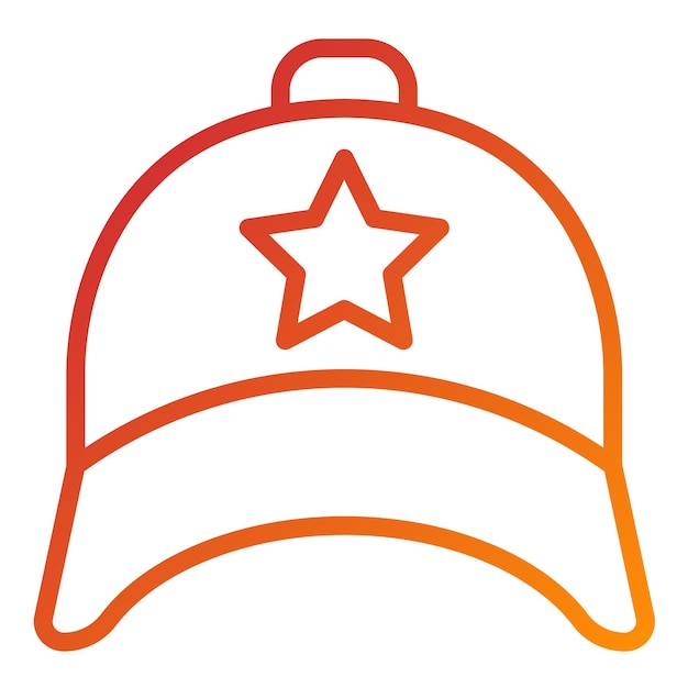 Estilo del icono del sombrero de diseño vectorial