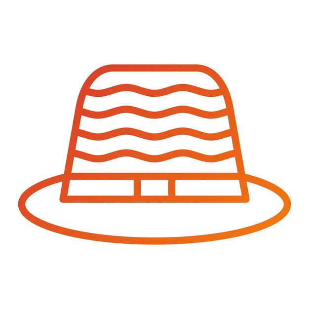 Estilo del icono del sombrero de diseño vectorial