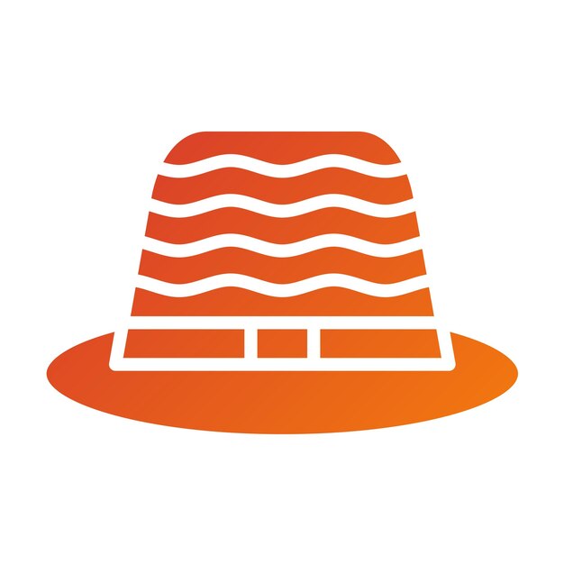 Estilo del icono del sombrero de diseño vectorial