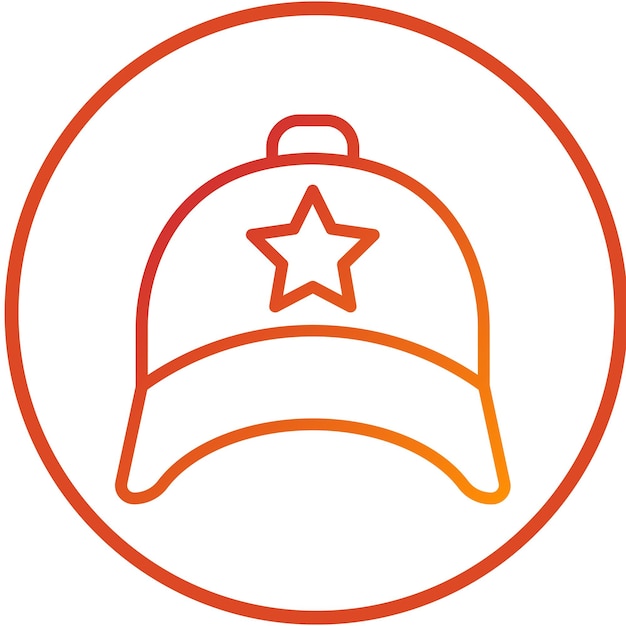 Estilo del icono del sombrero de diseño vectorial