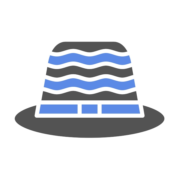 Estilo del icono del sombrero de diseño vectorial