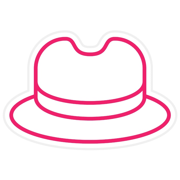 Estilo del icono del sombrero de diseño vectorial