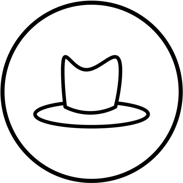 Estilo del icono del sombrero de diseño vectorial