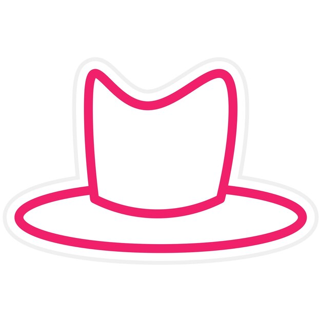 Vector estilo del icono del sombrero de diseño vectorial