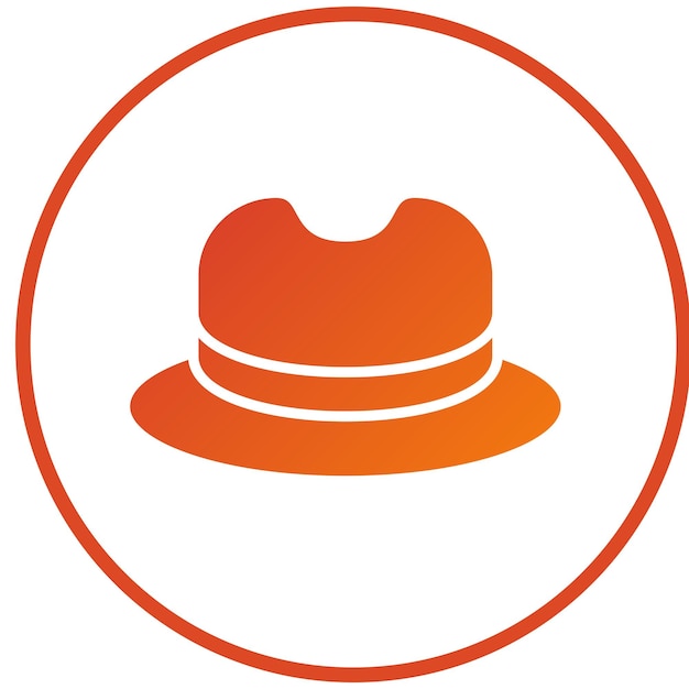 Estilo del icono del sombrero de diseño vectorial