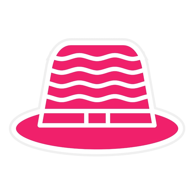 Estilo del icono del sombrero de diseño vectorial