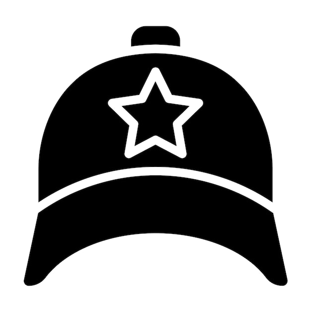 Estilo del icono del sombrero de diseño vectorial