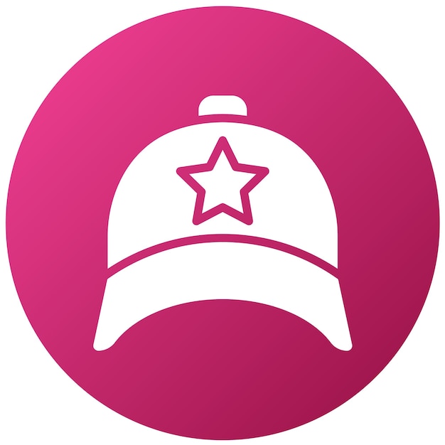 Estilo del icono del sombrero de diseño vectorial