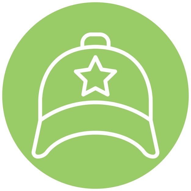 Estilo del icono del sombrero de diseño vectorial