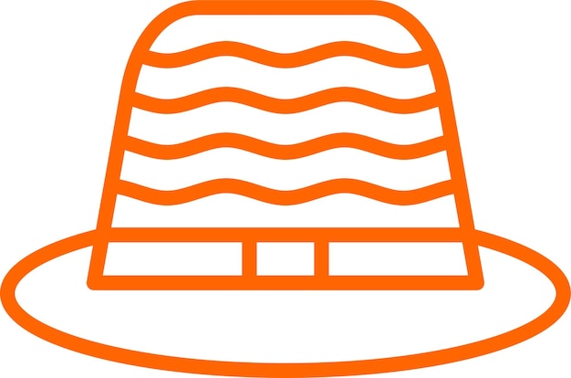Estilo del icono del sombrero de diseño vectorial