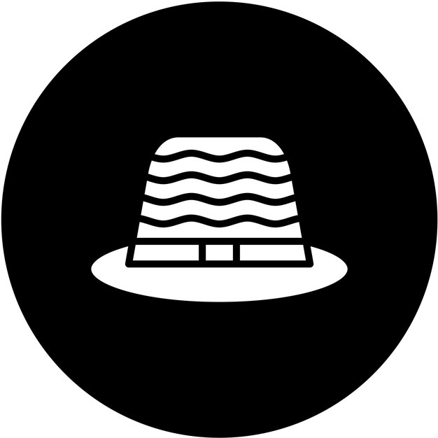 Estilo del icono del sombrero de diseño vectorial
