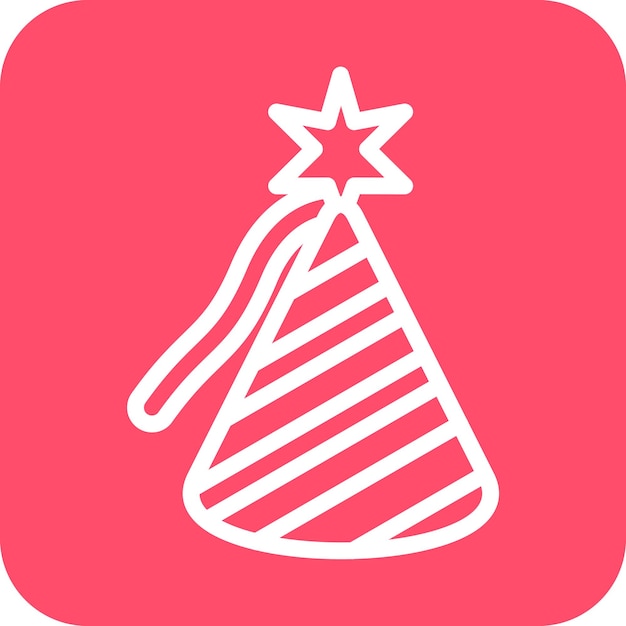 Estilo del icono del sombrero de la fiesta