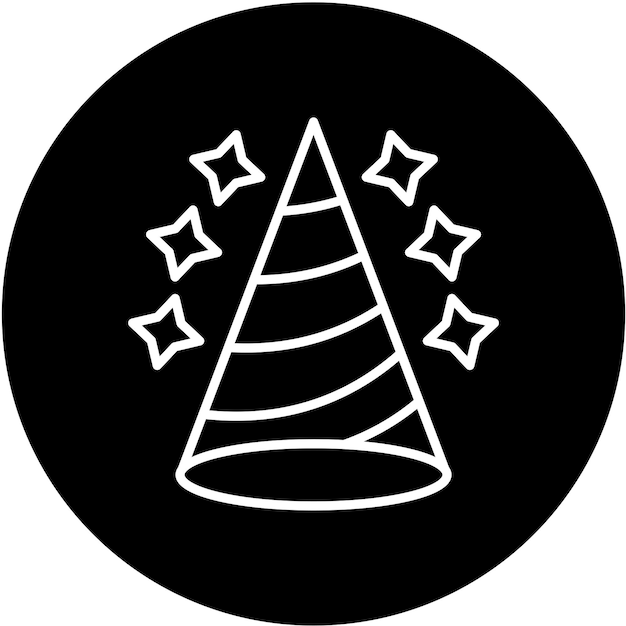 Estilo del icono del sombrero de la fiesta