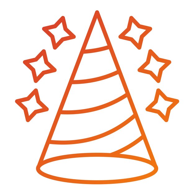 Estilo del icono del sombrero de la fiesta