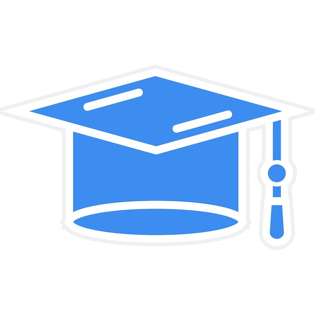 Estilo del icono del sombrero de graduado