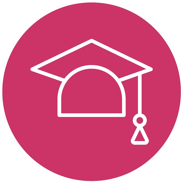 Estilo del icono del sombrero del maestro de diseño vectorial