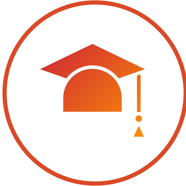 Estilo del icono del sombrero del maestro de diseño vectorial