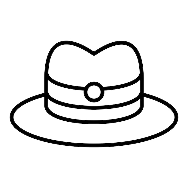 Estilo del icono del sombrero masculino
