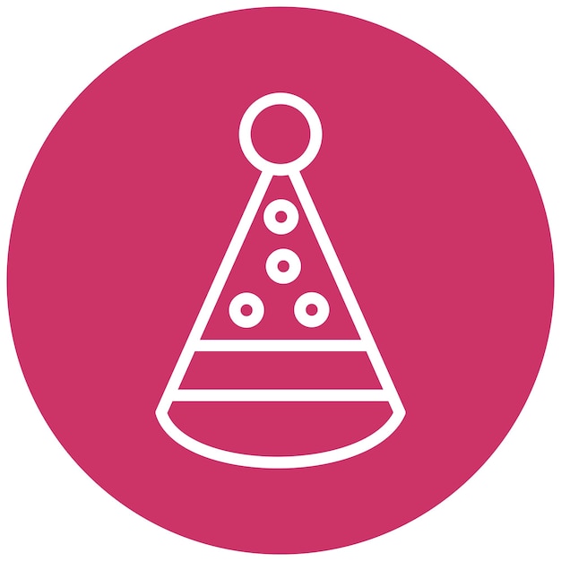 Estilo del icono del sombrero de la parte de diseño vectorial