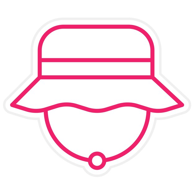 Estilo del icono del sombrero de pesca