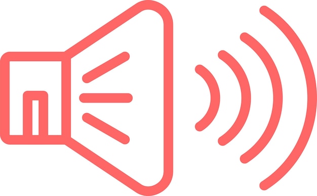 Estilo del icono de sonido de diseño vectorial