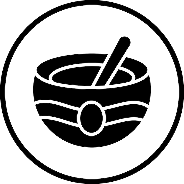 Estilo del icono de la sopa de diseño vectorial