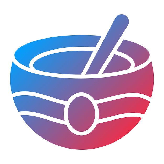 Estilo del icono de la sopa de diseño vectorial