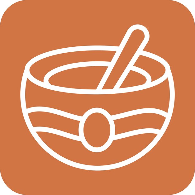Estilo del icono de la sopa de diseño vectorial