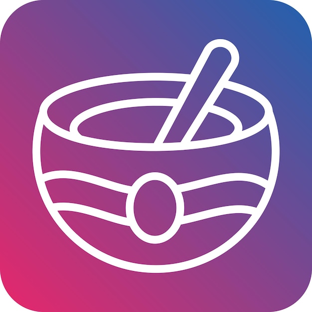 Estilo del icono de la sopa de diseño vectorial