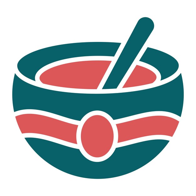 Estilo del icono de la sopa de diseño vectorial
