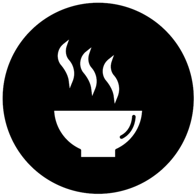 Estilo del icono de la sopa de diseño vectorial