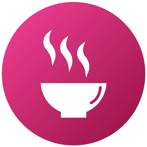 Estilo del icono de la sopa de diseño vectorial