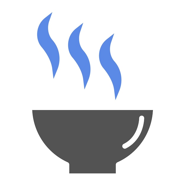 Estilo del icono de la sopa de diseño vectorial