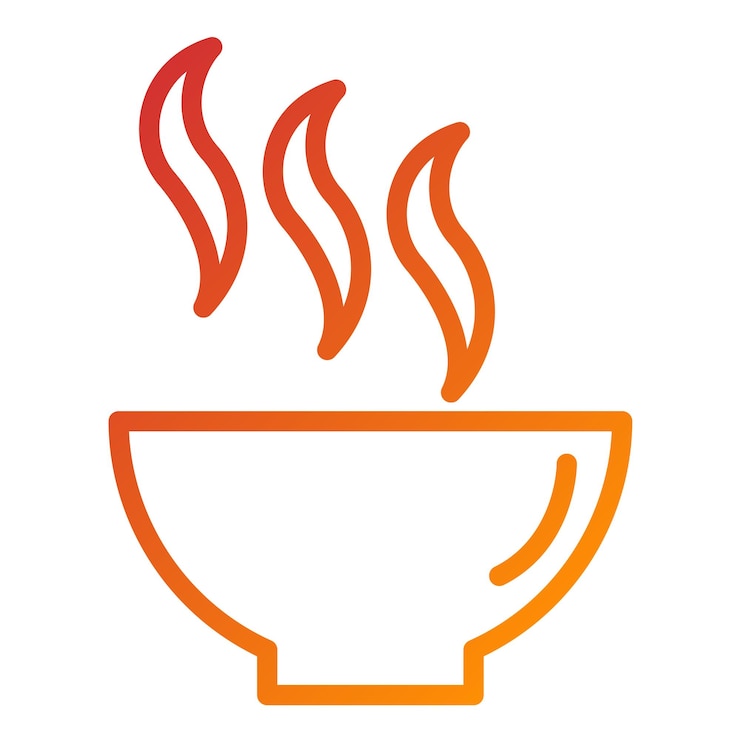 Vector estilo del icono de la sopa de diseño vectorial